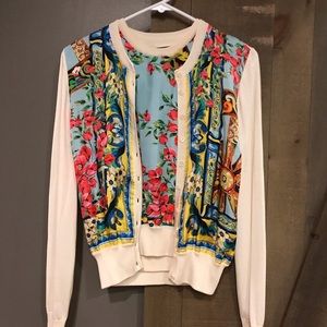 Dolce & Gabbana silk cardigan set